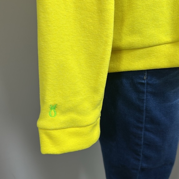 Dudley Stephens Vello Fleece Top Park Slope Turtleneck Yellow Tuckernuck Sz XL - Picture 5 of 13